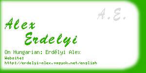 alex erdelyi business card